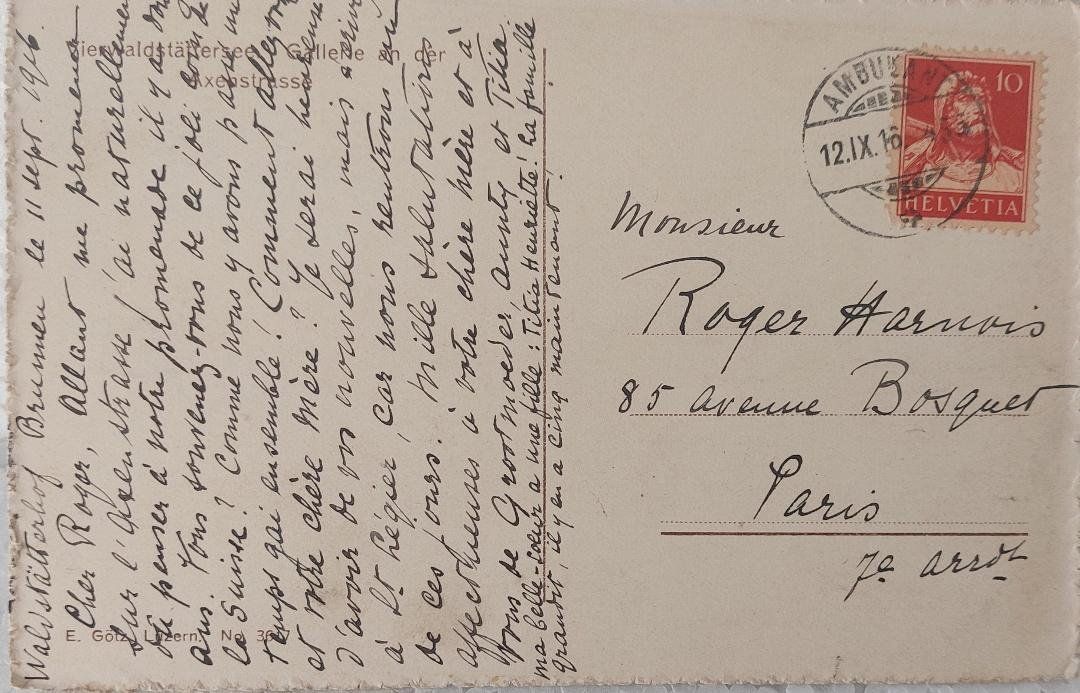 Cartoline postali: Vierwaldstättersee - Axenstrasse - 1916 – Usato da Delémont venduto da Domdom1 1