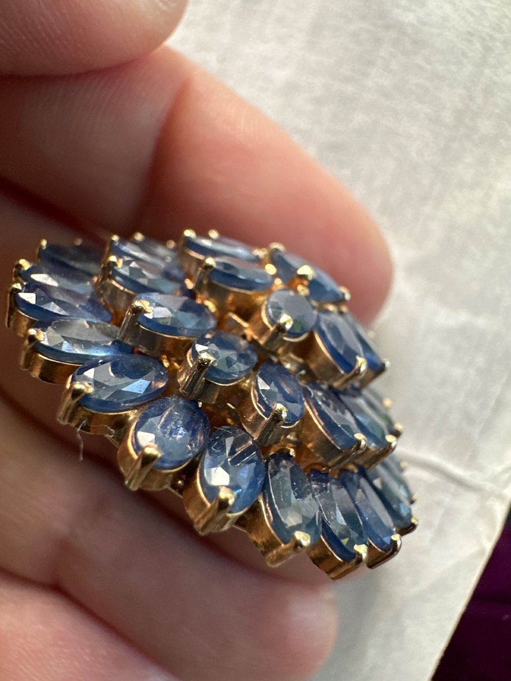 Ciondoli: Blue Sapphire vintage pendant – Usato da Genève venduto da val_rp9x 6