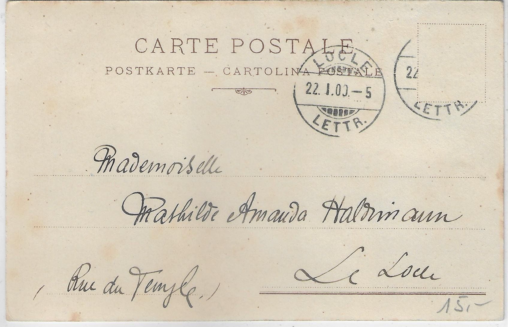 Cartoline postali: Narcise - Jugendstil-Karte mit Dame - Litho – Usato da Ettingen venduto da Kartenplanet 1