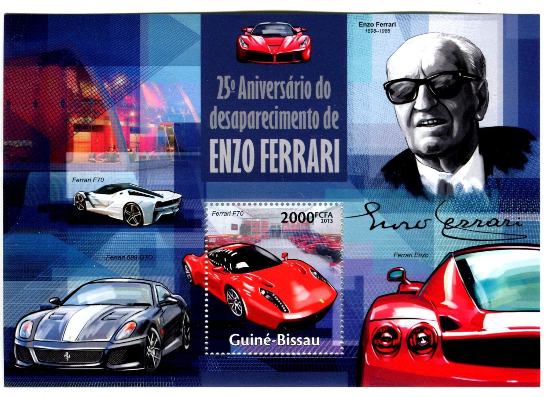 Tutti i francobolli: Block "Ferrari". Guinea-Bissau – Nuovo e nell'imballaggio originale da Basel venduto da Butsch5