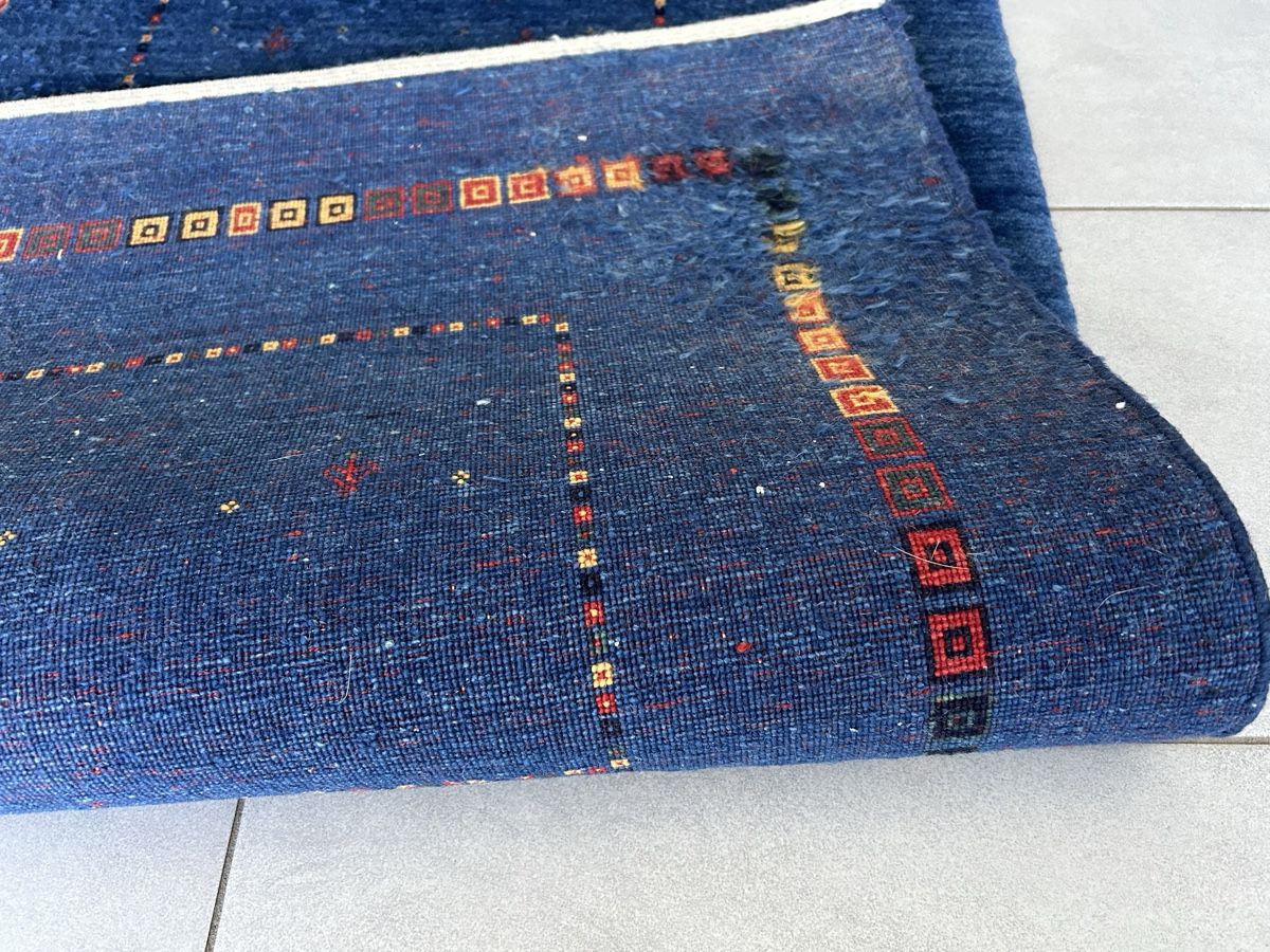 Gabbeh Teppiche: Gabbeh Baseri Orientteppich blau 1.33x0.78m – Gebraucht aus Lanzenhäusern von vic63 4