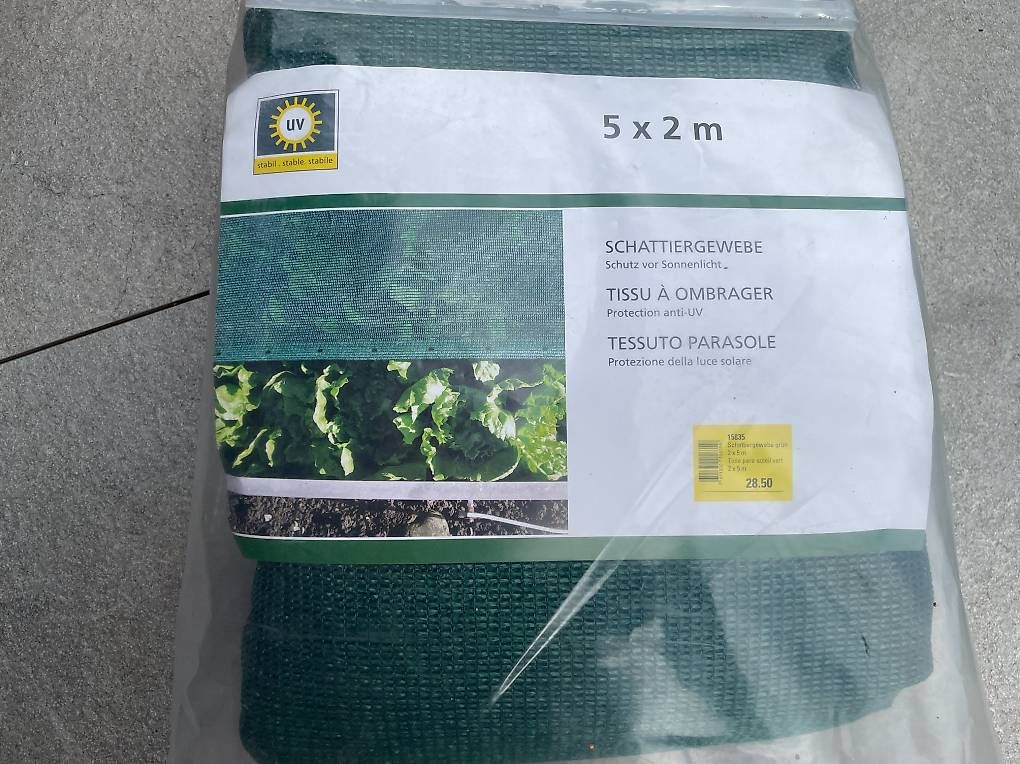 Sonstiges Zubehör: Neues Schattiergewebe 5x2m – Neu und originalverpackt aus Domat/Ems von 01Mani