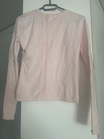 Damen Langarmshirt rosa mit Knopfleiste hinten gebraucht