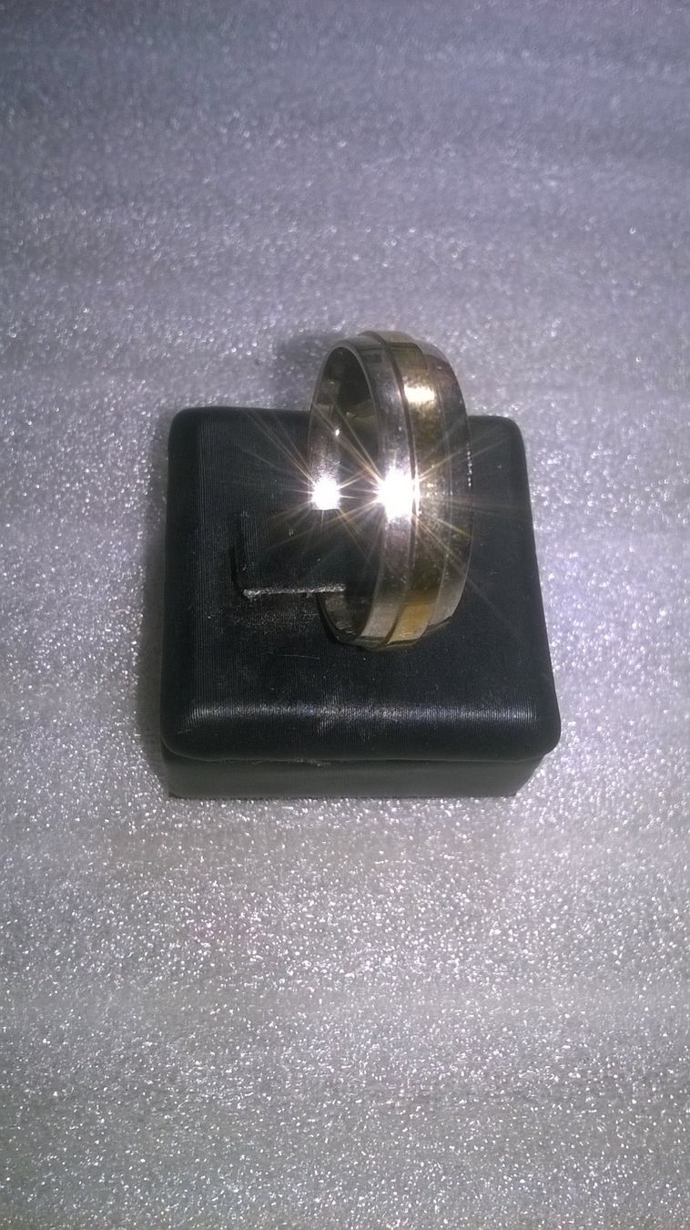Anelli: RING EDELSTHAL VERGOLDET UND SILBER FARBE,,,GLANZIG – Nuovo (secondo la descrizione) da Basel venduto da bijoutrie_4 3