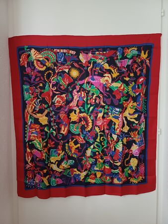 Seidenfoulard 105x110cm, top Zustand!