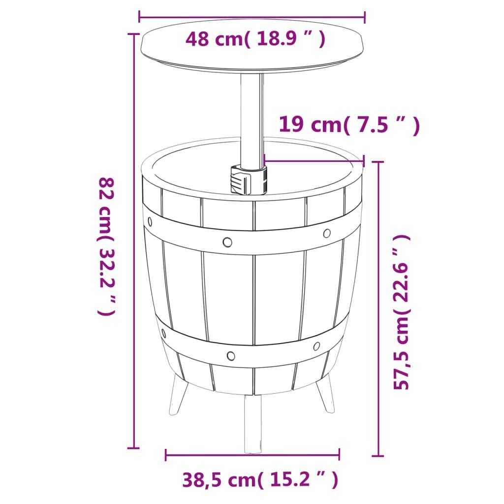 Tavoli: 3-in-1 Tisch mit Eiskühler Hellbraun Polypropylen – Nuovo e nell'imballaggio originale da Seftigen venduto da Deadpool98 4