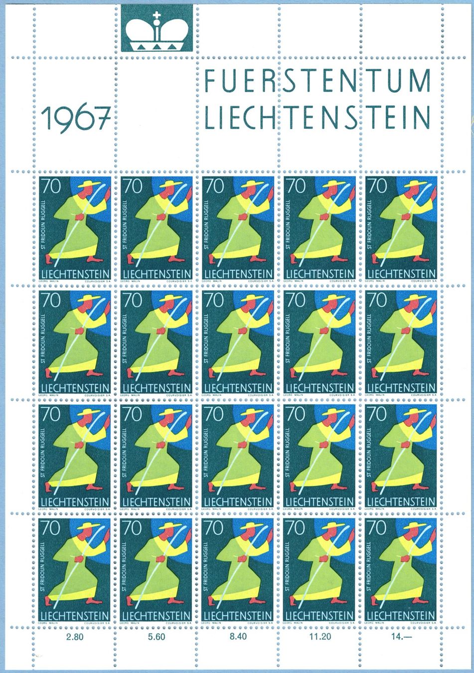 Alle Briefmarken: K'Bogen  Kirchenpatrone  1967    postfrisch – Neu (gemäss Beschreibung) aus Mellingen von Ginger 1