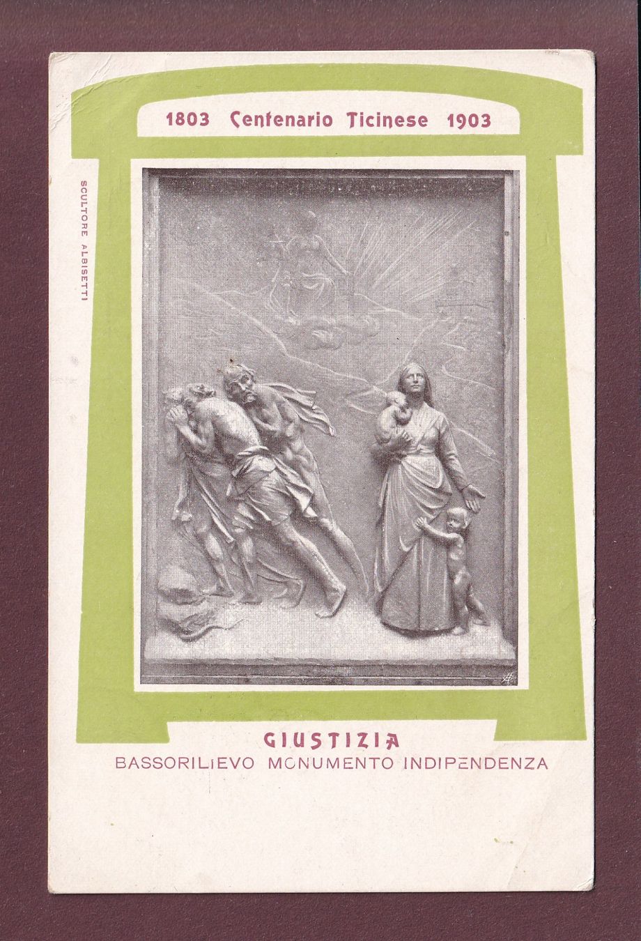 Cartoline postali: CENTENARIO TICINESE 1903 // plis d'angle // – Usato da Pully venduto da nicecards