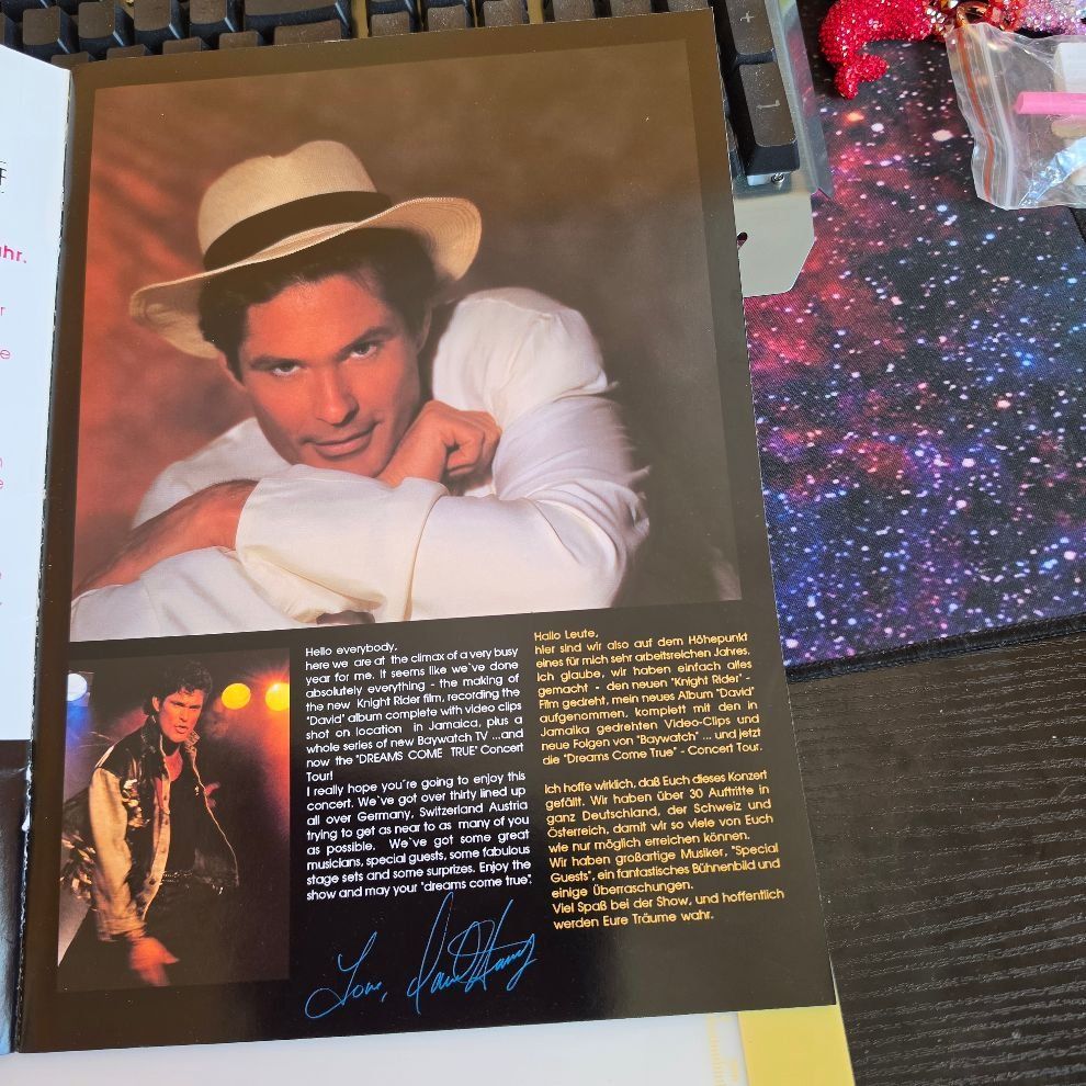 Libri: DAVID HASSELHOFF SOUVENIR BOOK – Usato da Dintikon venduto da bonita099 1