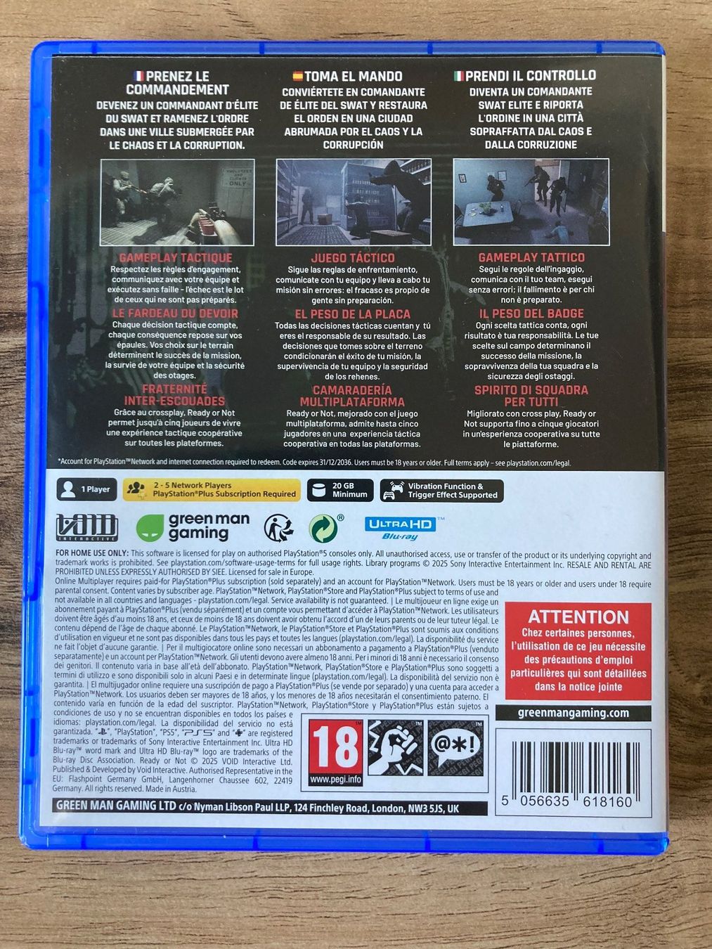 Sony Giochi: Ready or Not PS5 Triple Weapon Pack Edition gebraucht – Usato da Oberaach venduto da Riop 1