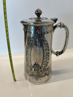Decorated silverplated water pitcher/jug