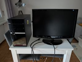 ASUS PC Barebone mit Samsung Monitor in gutem Zustand