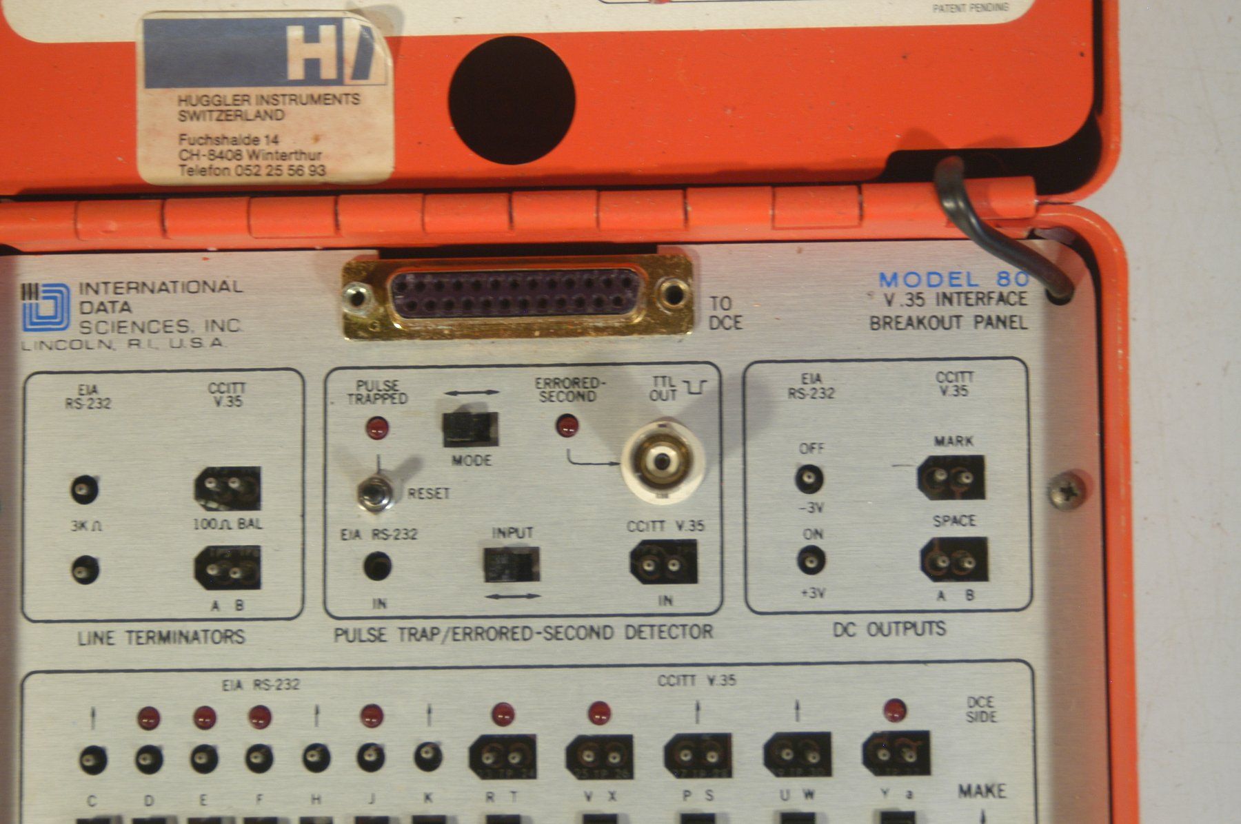 Componenti elettronici: Model 80 V.35 Interface Breakout Panel International Data – Usato da Herisau venduto da Wisen 3