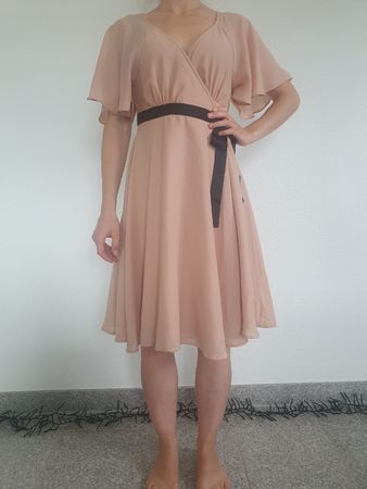 H&M Kleid Gr. 36, Wickelkleid, rosa, Sommerkleid