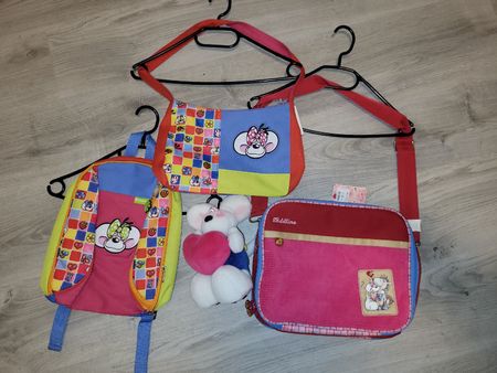 Taschen Set Diddl Diddlina mit Plueschfigur Kinder klein