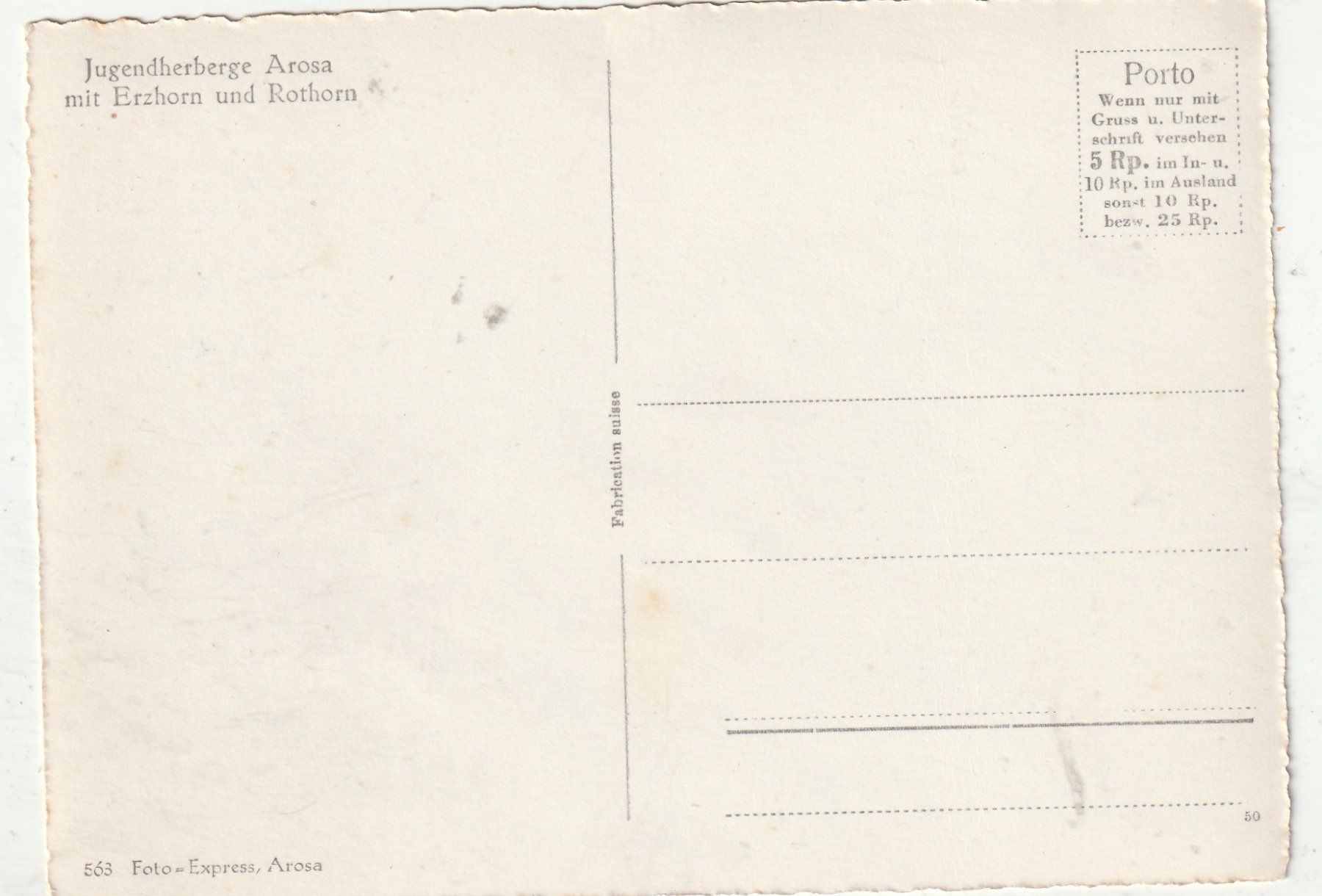 Cartoline postali: Arosa Jugendherberge – Usato da Lumbrein venduto da made02 1