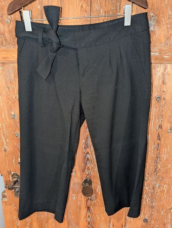 InWear Stiefel Hose, schwarz Gr. 38 mit Bindegürtel Viskose