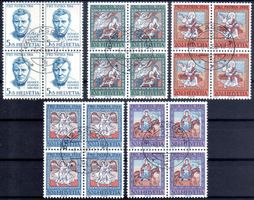 PRO PATRIA 1966 SERIE 4ERBLÖCKE GESTEMPELT ERHALT SIEHE SCAN