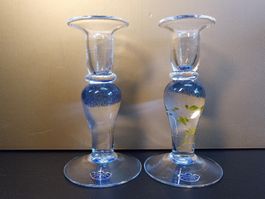 2x Kerzenständer Stockholms Glasbruk Karin Hammar Skansen