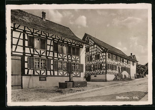 Cartoline postali: Thalheim, Strassenpartie mit Fachwerksh – Usato da Berlin venduto da bartko-reher