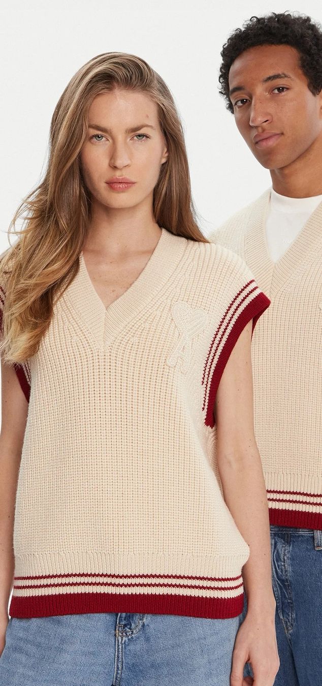 Maglioni & Felpe: AMI Paris, Alexandre Mattiussi Pullunder, Wolle – Nuovo (secondo la descrizione) da Uerikon venduto da pink_flamingo 2