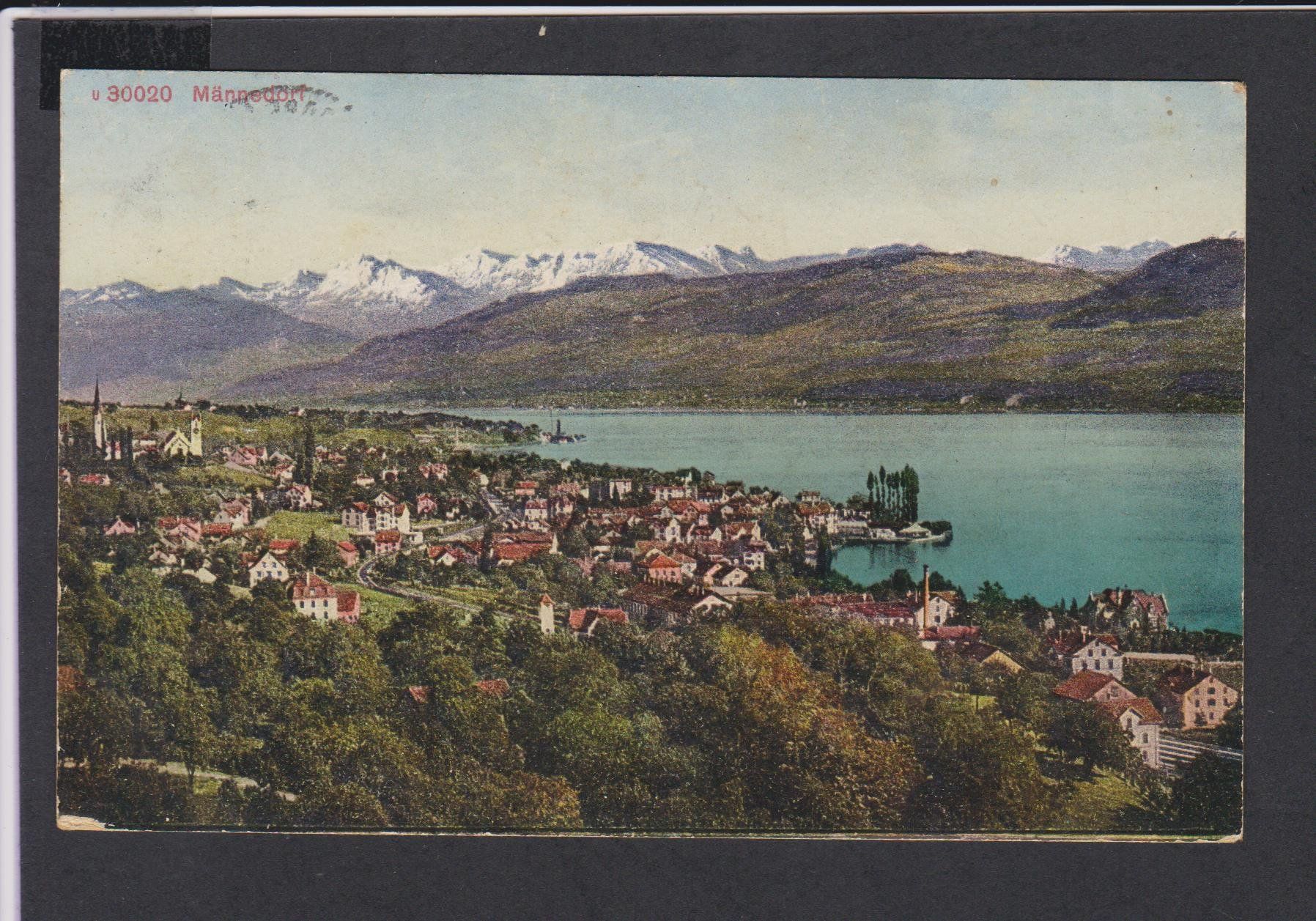 Cartoline postali: Männedorf  ZH   :   alte Ansichtskarte gest. 1921 – Usato da Vitznau venduto da Ropaku 3