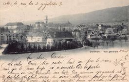 Delémont, vue générale, circulée 1901