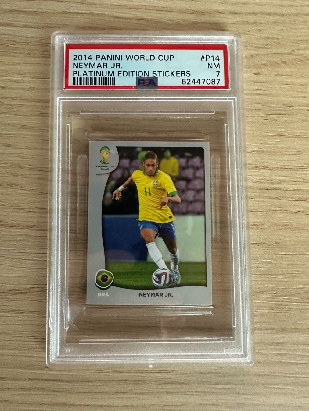 Panini Carte collezionabili: Neymar JR Panini World Cup 2014 Sticker PSA 7 – Nuovo (secondo la descrizione) da Hagendorn venduto da Pokecollectorch