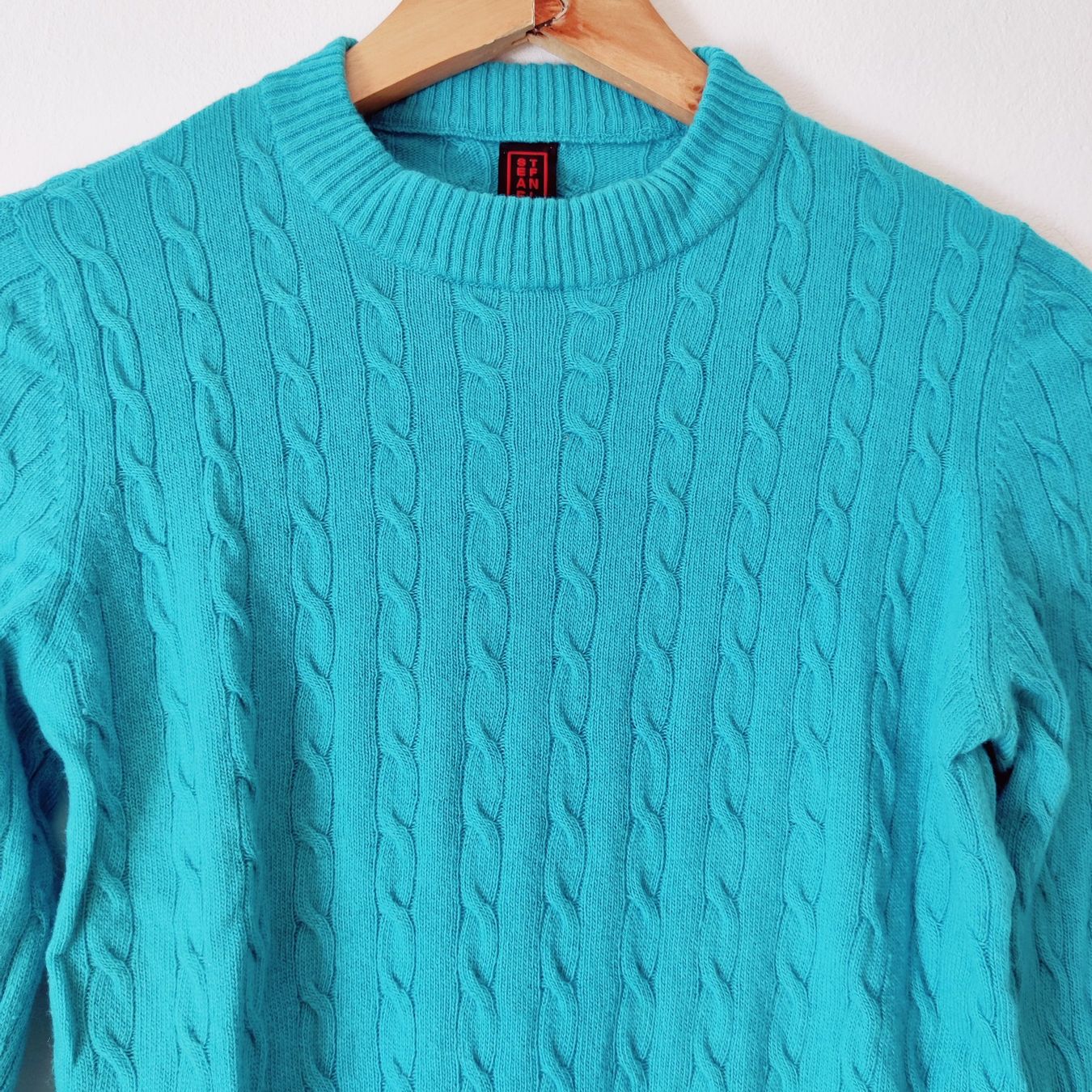 Stefanel Pullover & Sweatshirts: STEFANEL Zopfstrick Muster Wolle Pulli Pullover türkis Gr.XS – Gebraucht aus Winterthur von Lotusherz 1