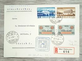 TR82 Enveloppe + Timbre Suisse 1938