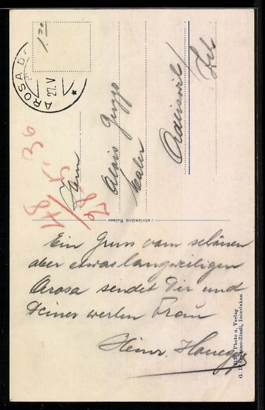 Cartoline postali: AK Arosa, Kirche im Winter – Usato da Berlin venduto da bartko-reher 1