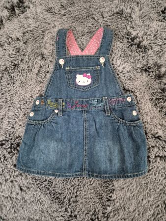 Hello Kitty Jeans-Kleid, Grösse 68 Top Zustand!