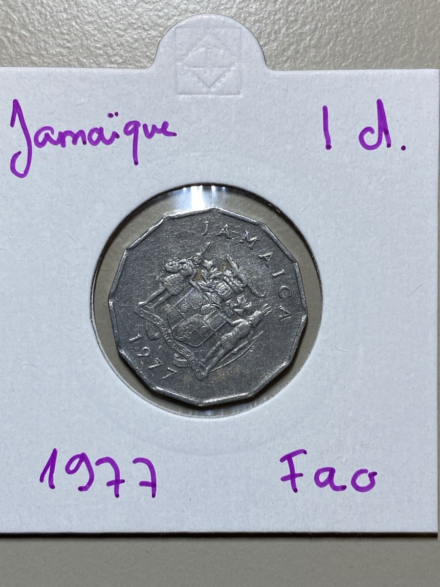 Tutti le monete: Jamaïque - 1 cent - 1977 FAO  – Usato da Payerne venduto da Mike1682