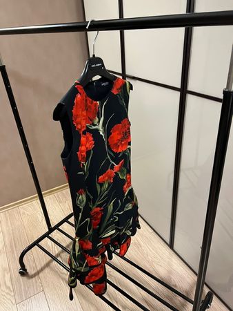 DOLCE & GABBANA Tropical Flower Dress Kleid Robe Gr 40IT