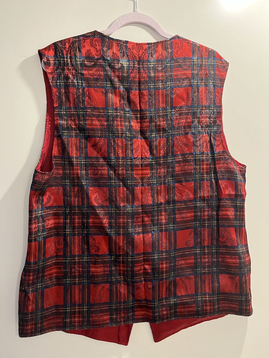 Gilet & Giacche: Vintage Elegante weste rot kariert Gr. 44 – Usato da Zürich venduto da Closetbesties 1