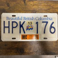 🇨🇦 Autoschild, British Columbia HPK-176 - Kanada 