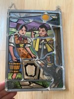 Adalbert Fässler Appenzell Bauernmalerei glasbild 2 stück