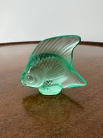 Glasfigur Fisch grün, signiert Lalique France, neuwertig