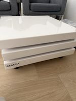 Moderner Couchtisch Casaria weiss drehbar 60x60cm