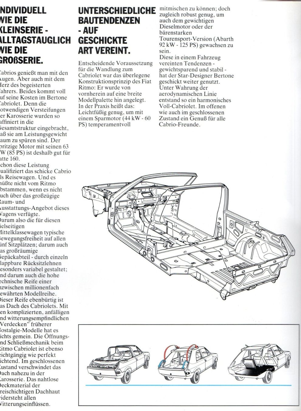 Fiat Autos: Fiat Ritmo Cabrio Bertone  - Original Prospekt – Neu (gemäss Beschreibung) aus Malans GR von Chueche427 2