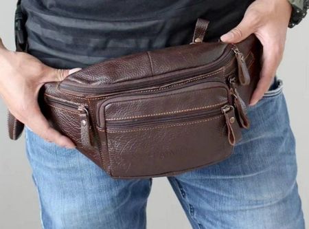 Gürteltasche echtem Leder Multifunktions - Sac Banane