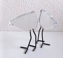 Mid-Century Modern Glaskunst Vogelfiguren 1960er Jahre