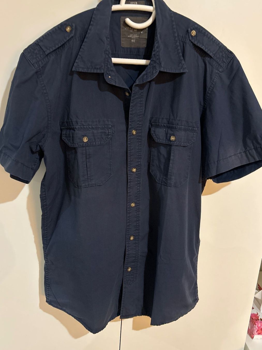 H&M Camicie: Kurzarm Hemd Herren dunkelblau L.O.G.G. Gr.  L – Usato da Brunnen venduto da Nala2929 2