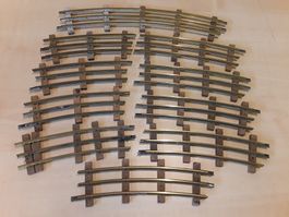 Modelleisenbahn _ 10 x Buco Geleise Kurven _ Spur 0