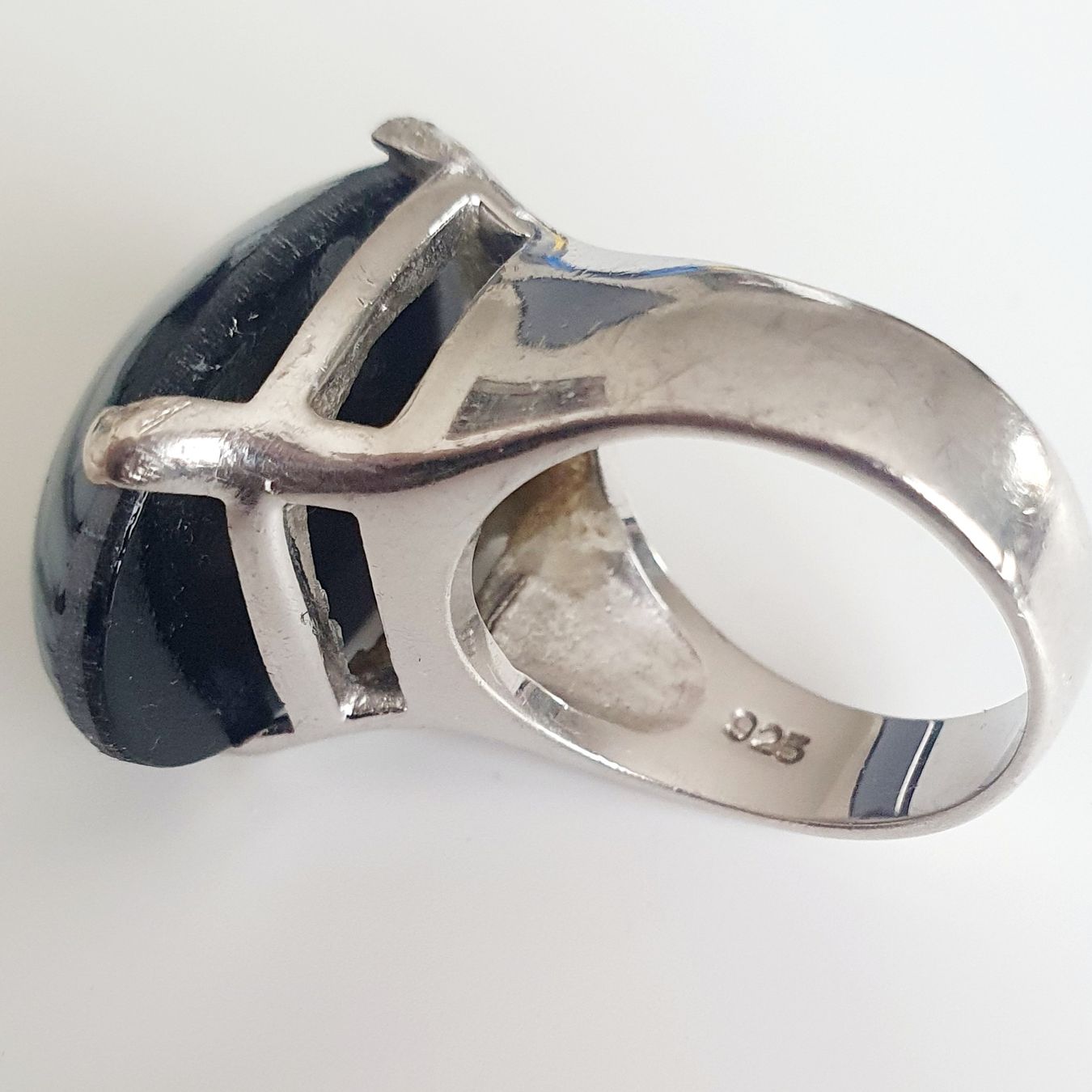 Ringe: Statement-Ring mit einem ovalen Zebra-Achat 925 Silber 18 mm – Gebraucht aus Kreuzlingen von Wunderkiste123 5