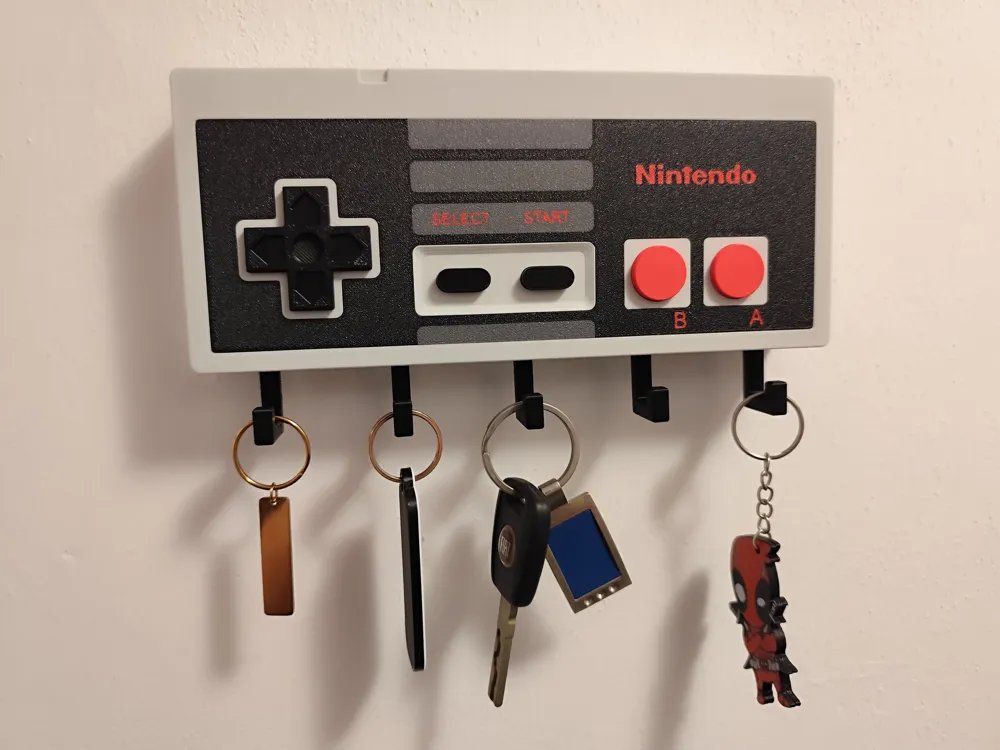 Eisenwaren: Retro NES Controller Schlüsselhalter – Neu (gemäss Beschreibung) aus Niederweningen von Wellington3D 6