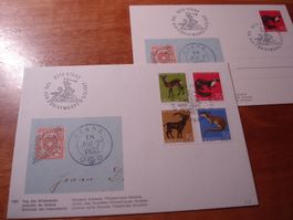 Tag der Briefmarke 1967, Stans,  Brief und Karte