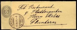 ZÜRICH 10,VI,91     Streifband  2Rp 1883   48 x 361mm