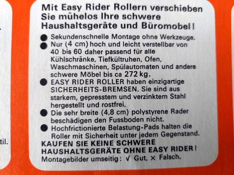 Altro per stoccaggio & trasporto: Stabile Easy Rider Möbelroller, 2 Stk., Top Zustand – Usato da St.Gallen venduto da boehnli2013 3