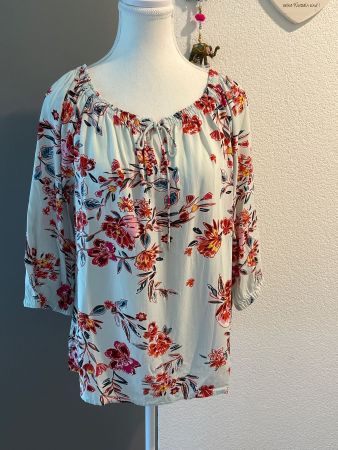 Blusenshirt mint mit Muster von Street One Gr. 38